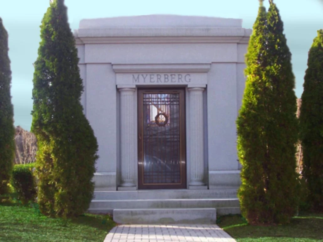 A granite mausoleum