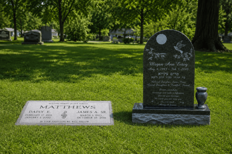 Flat Grave Marker vs Upright Headstone: Which Is Right for Your Family?