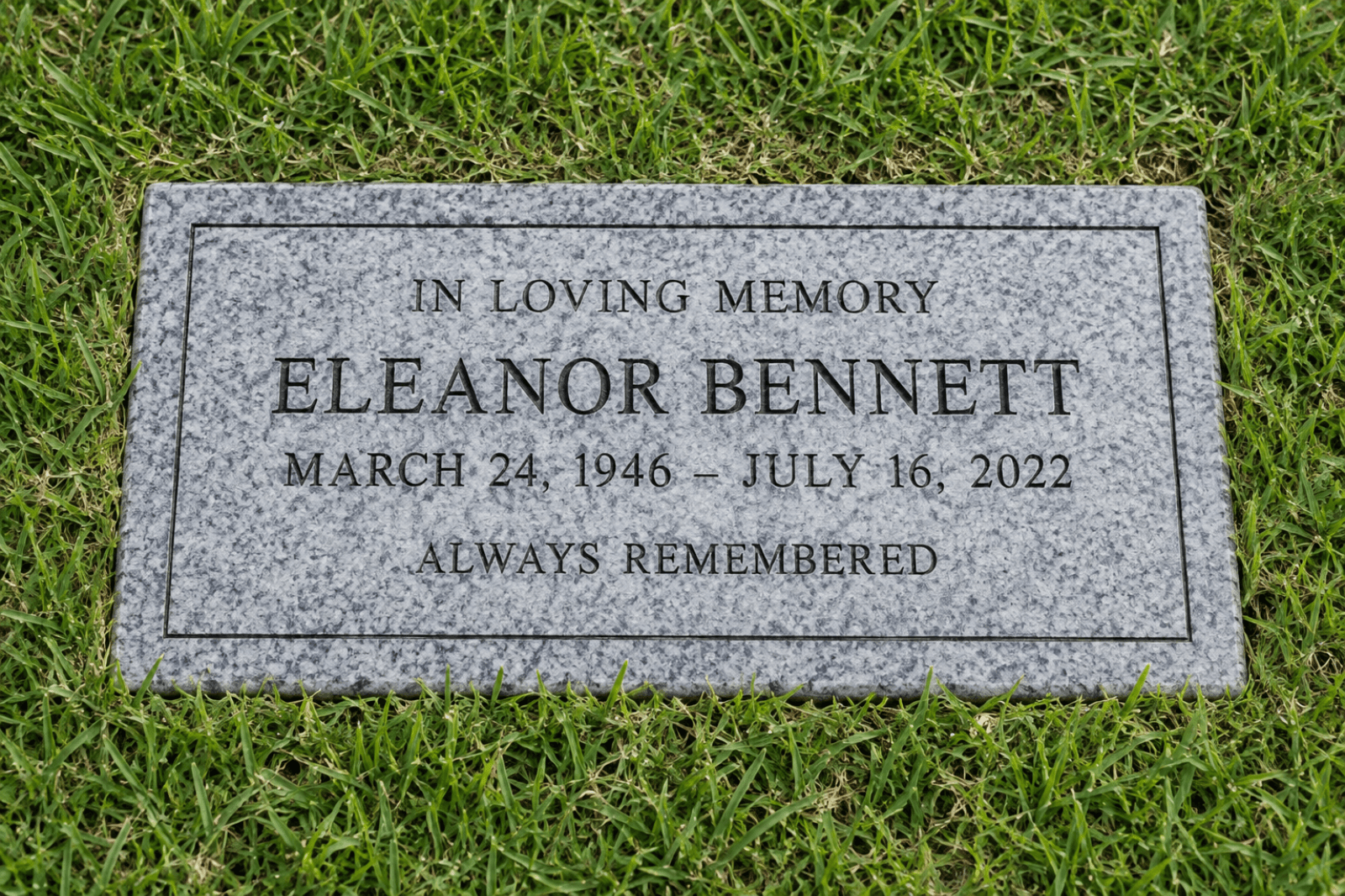 Granite flat marker, grey
